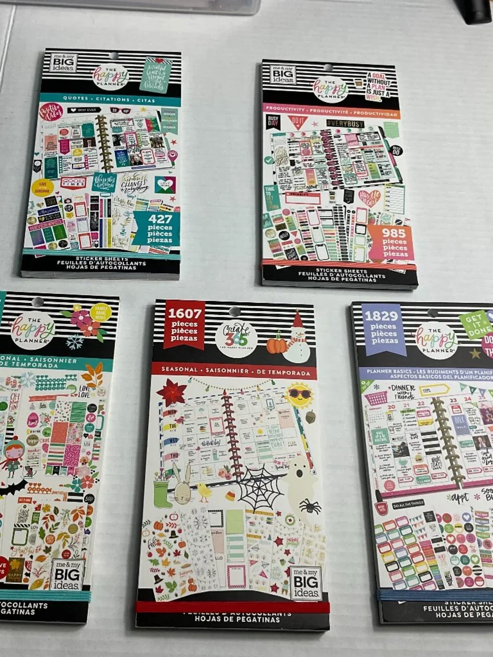 The Happy Planner Sticker Sheets Bundle 2 Sets of 5  – 6,405 Pieces